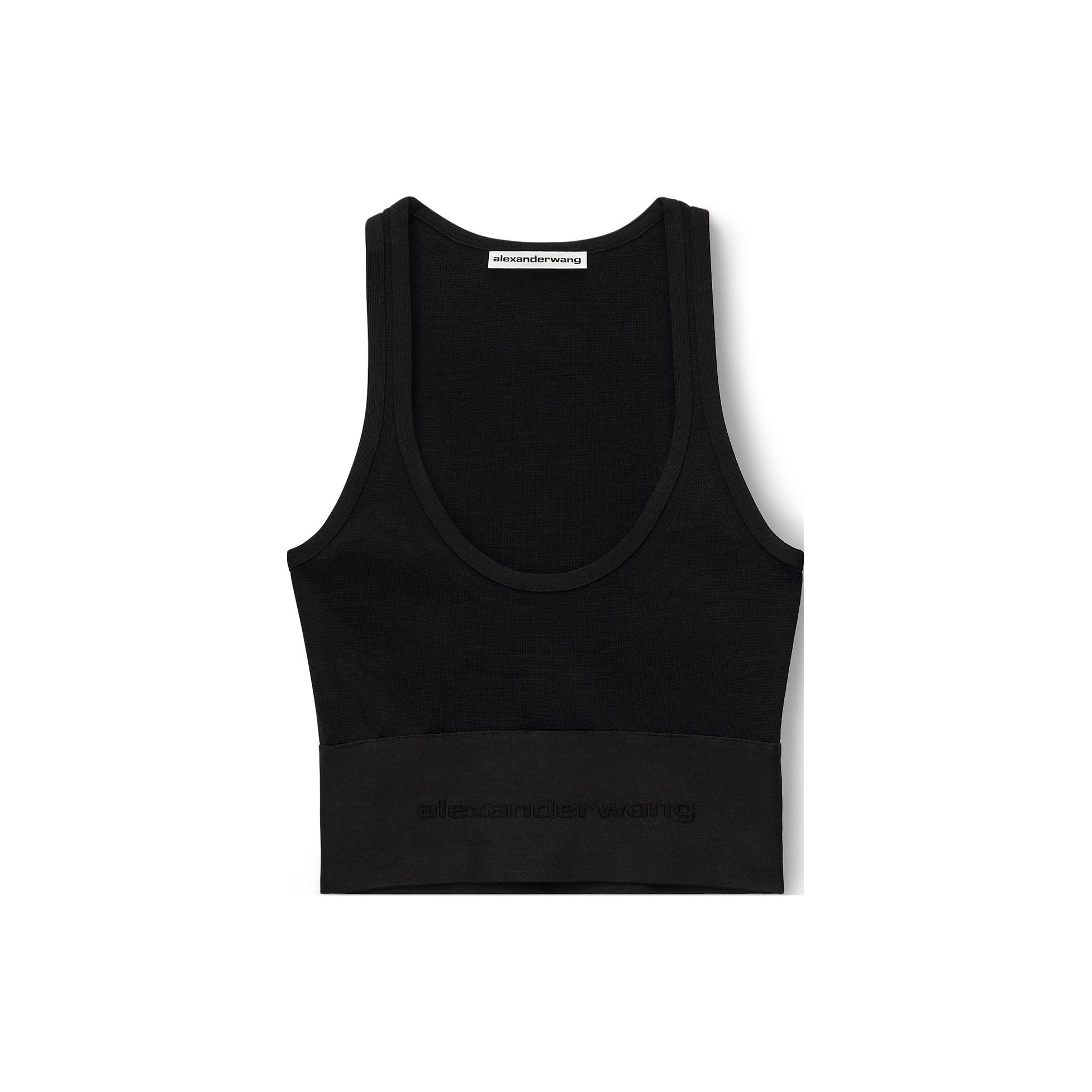 Alexander Wang dark grey crop tank top outlet