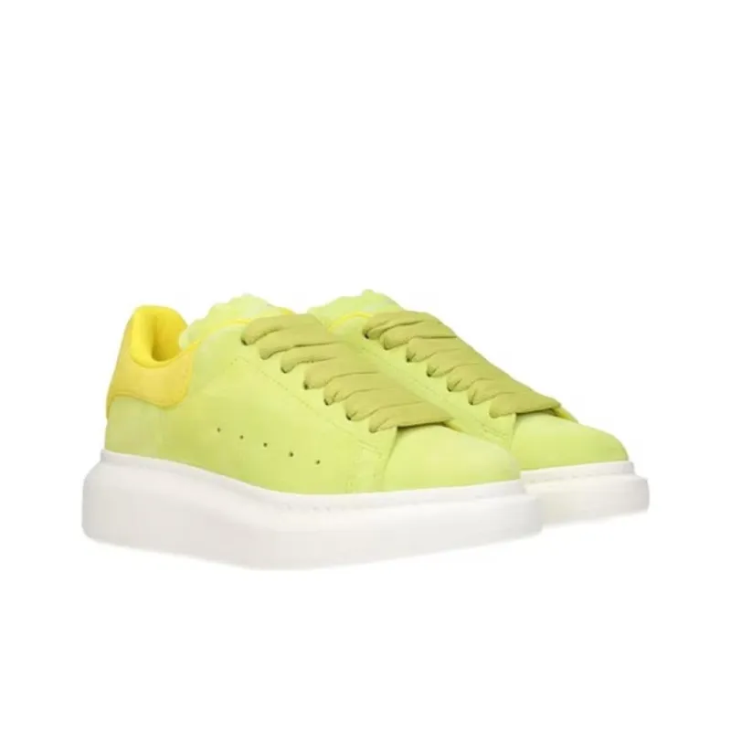 Alexander McQueen Oversized Trainers Low Top Stylish Skateboarding Shoes Women's Green-3