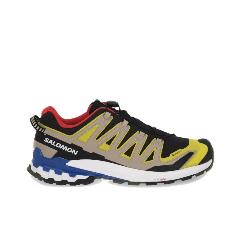 SALOMON XA Pro 3D V9 Durable Breathable Low Top Outdoor Shoes Men's Black Yellow-1