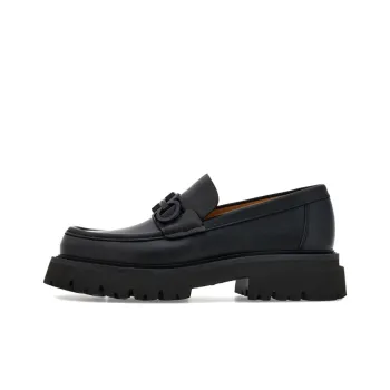 FERRAGAMO Florian Square toe Leather Loafers