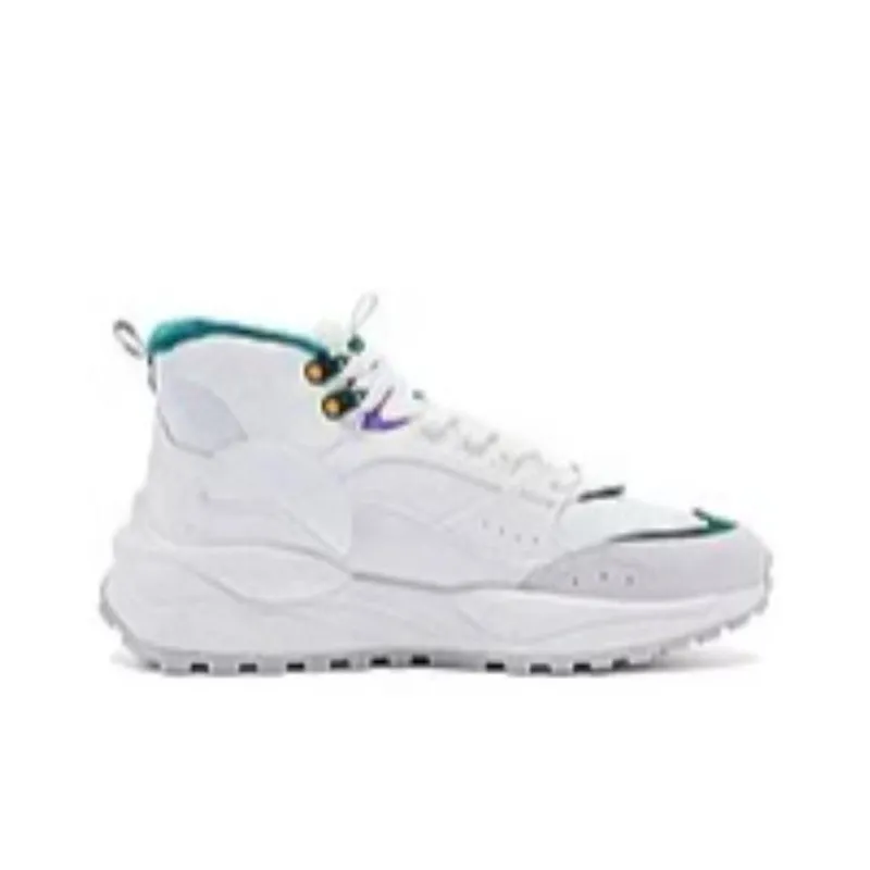 QIAODAN Mars Shoes Slip Resistant, Abrasion Resistant, Waterproof High Top Casual Shoes Men's White Green-1