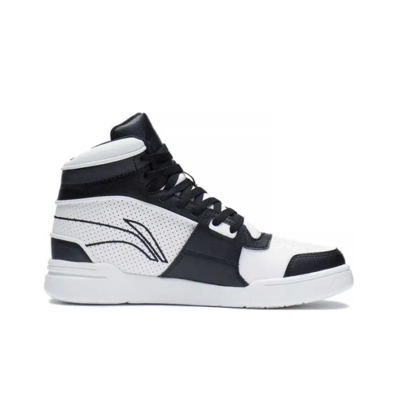 LINING Skateboard Shoes Women's High Top Black-1
