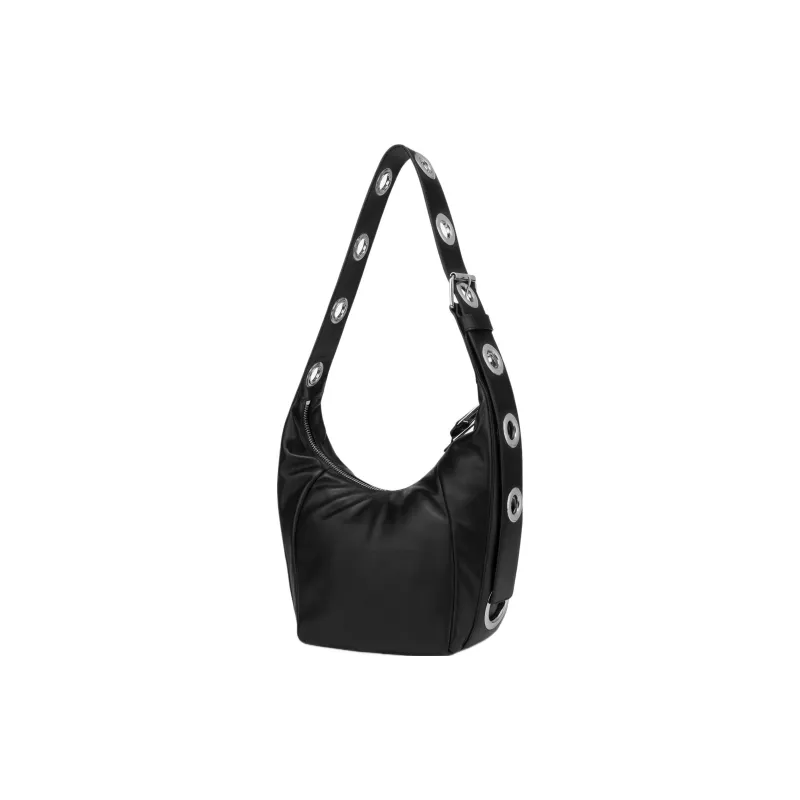 MOSCHINO Calfskin Hobo Man Shoulder Bag Women's Black-2