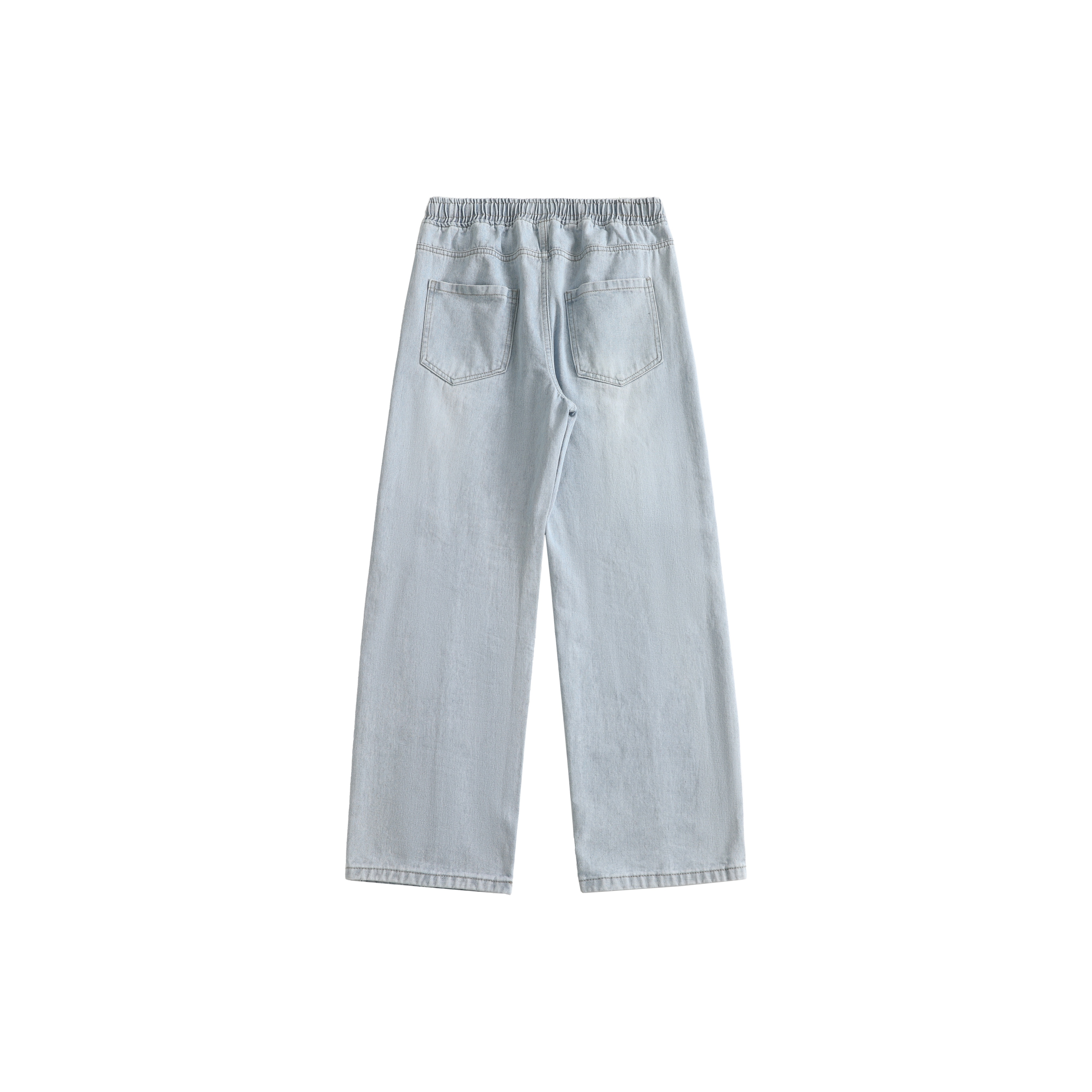 JCUI Jeans Unisex Light Blue 5XL - POIZON