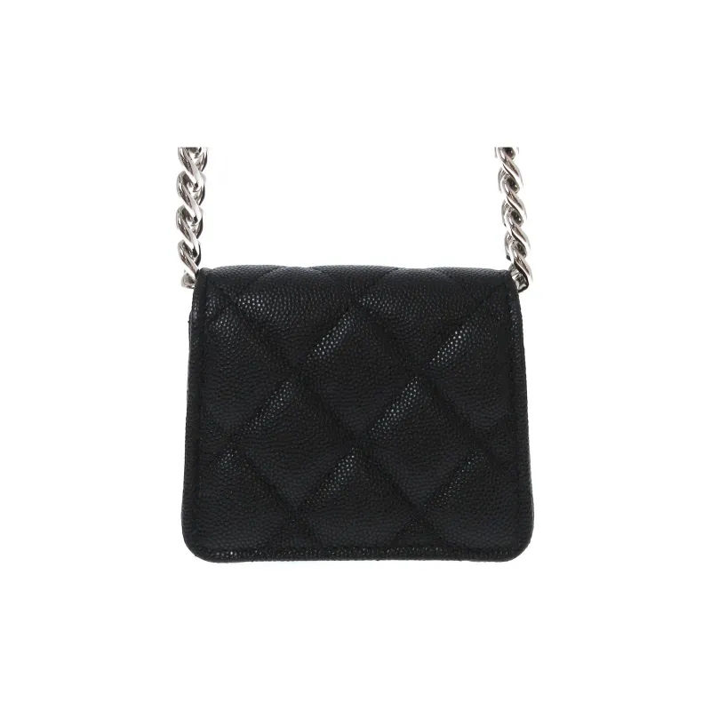CHANEL Shiny Grain Embossed Caviar Calfskin Shoulder Bag, Crossbody Bag, Clutch Regular Women's Black-2