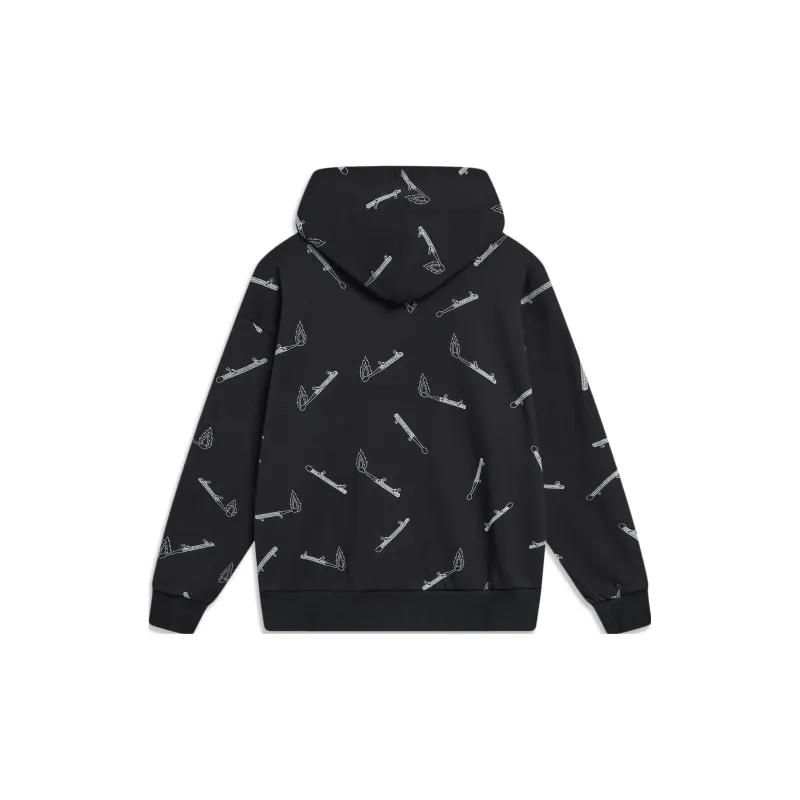 LiNing Phil Hackett Collaboration Collection Sweatshirt Unisex Black Print-1