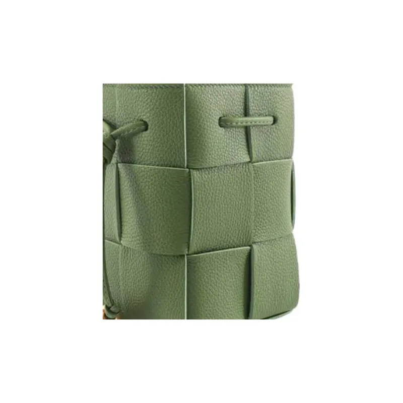 Bottega Veneta Leather Bucket Bag, Shoulder Bag, Crossbody Bag Women's Green-3