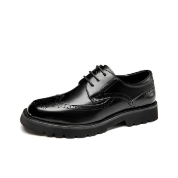 AOKANG British Vintage Business Workplace Interview Casual Leather Shoes Men's