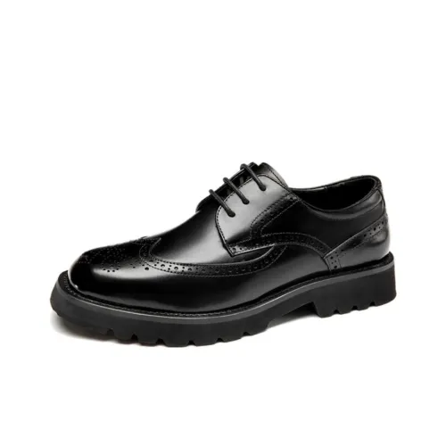 AOKANG British Vintage Business Workplace Interview Casual Leather Shoes Men's
