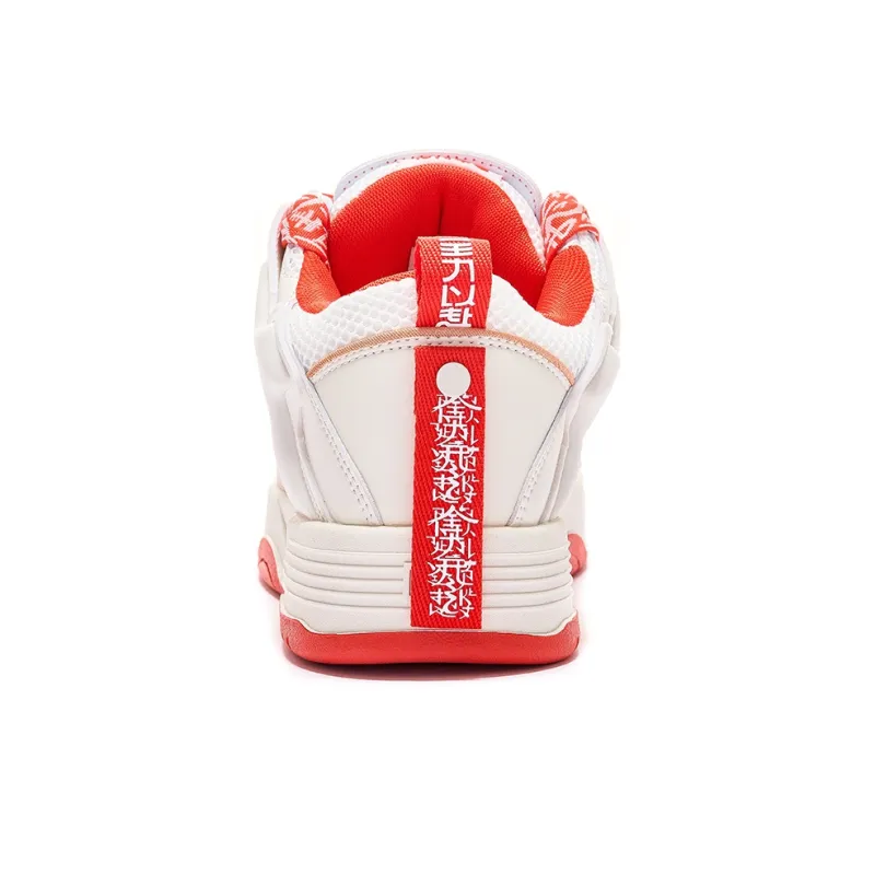 IMXS Anti Slip And Wear Resistant Height Increasing Low Top Skateboard Shoes Unisex White-3