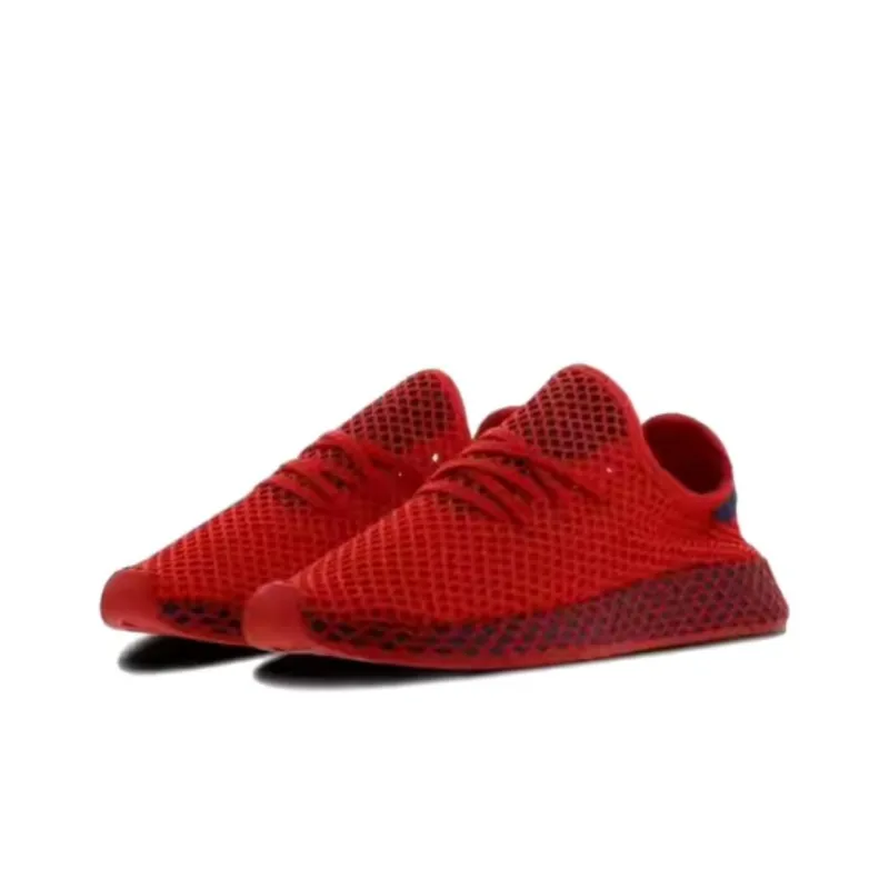 Adidas Originals Deerupt Cushioned Anti Slip And Wear Resistant Lightweight Low Top Casual Shoes Unisex Red-2