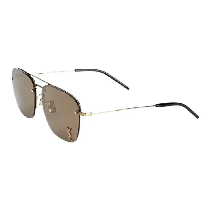 SAINT LAURENT Metal Butterfly Sunglasses Women's Gold-0