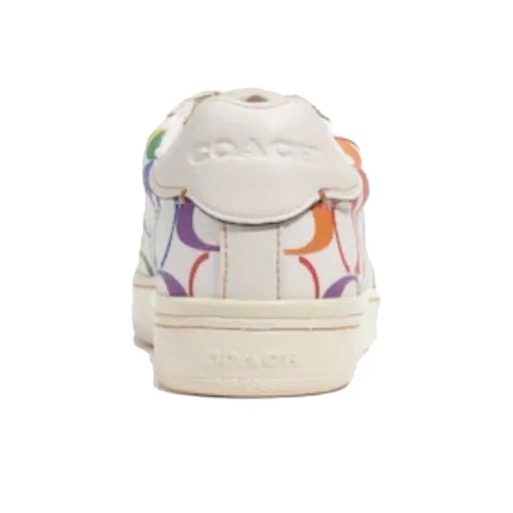 COACH Clip Slip Resistant Low Top Skateboard Shoes Women's White-4