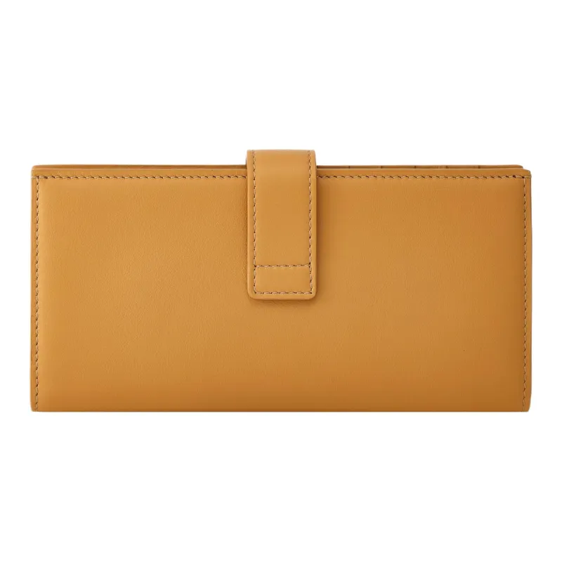 FERRAGAMO GANCINI Smooth Calf Leather Wallet Regular Women's Light Camel-1