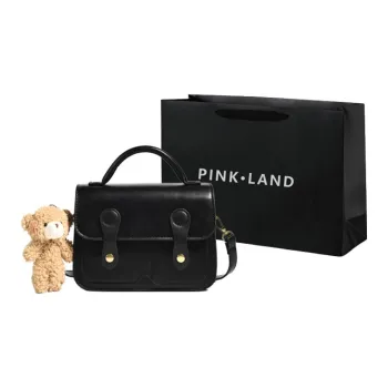 PINK·LAND PU Messenger Bag Satchel Bag Handbag Crossbody Bag Regular Women's Black/Brown/Khaki/Coffee