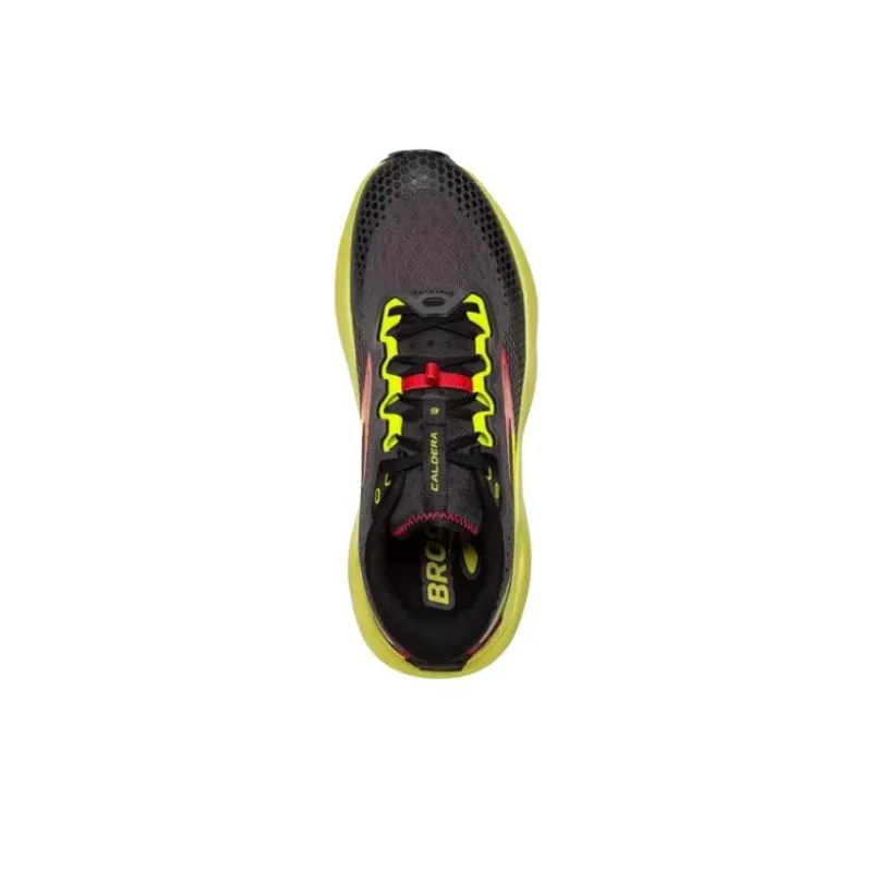 Brooks Caldera 6 Anti Slip Wear Resistant Low Top Running Shoes Men's Gray Yellow-4