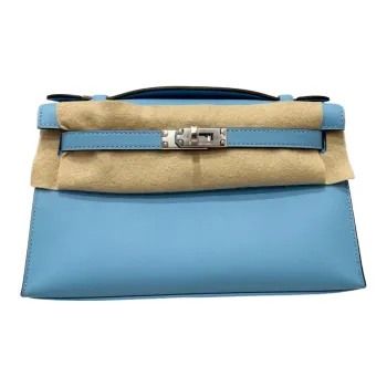 HERMES Mini Kelly Generation 1 Swift Leather Leather Kelly Bag Handbags Regular Women's Candy Blue