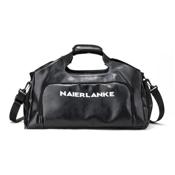 RUIGOR PU Handbag Storage Travel Bag Black Unisex
