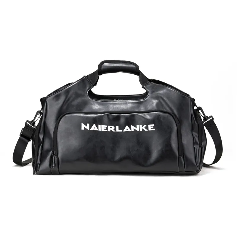 RUIGOR PU Handbag Storage Travel Bag Black Unisex-0