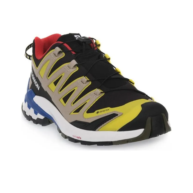 SALOMON XA Pro 3D V9 Durable Breathable Low Top Outdoor Shoes Men's Black Yellow-2
