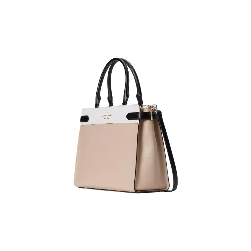 Kate Spade Staci Leather Shoulder Bag Crossbody Bag Handbag Large Size Women's Light Brown-1
