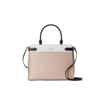 Kate Spade Staci Leather Shoulder Bag Crossbody Bag Handbag Large Size Women's Light Brown