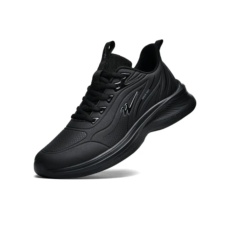 Binary Low Top Running Shoes Men's Black Warrior-2