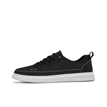 Rich Birds Anti-Slip Wear-Resistant Low-Top Skateboard Shoes Men's Black