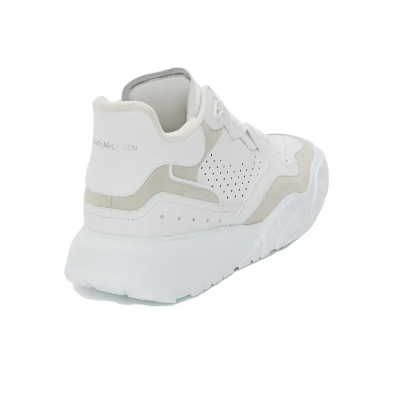 Alexander McQueen Court Slip-Resistant Breathable Low-Top Casual Shoes 3.5cm Women's White-3