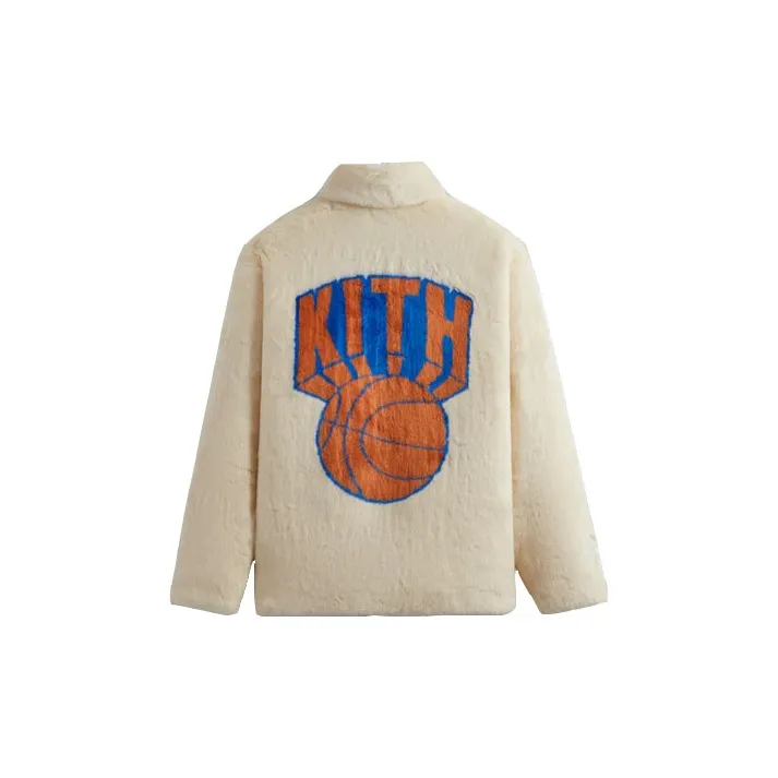 KITH New York Knicks Faux Fur Coaches Jacket-1