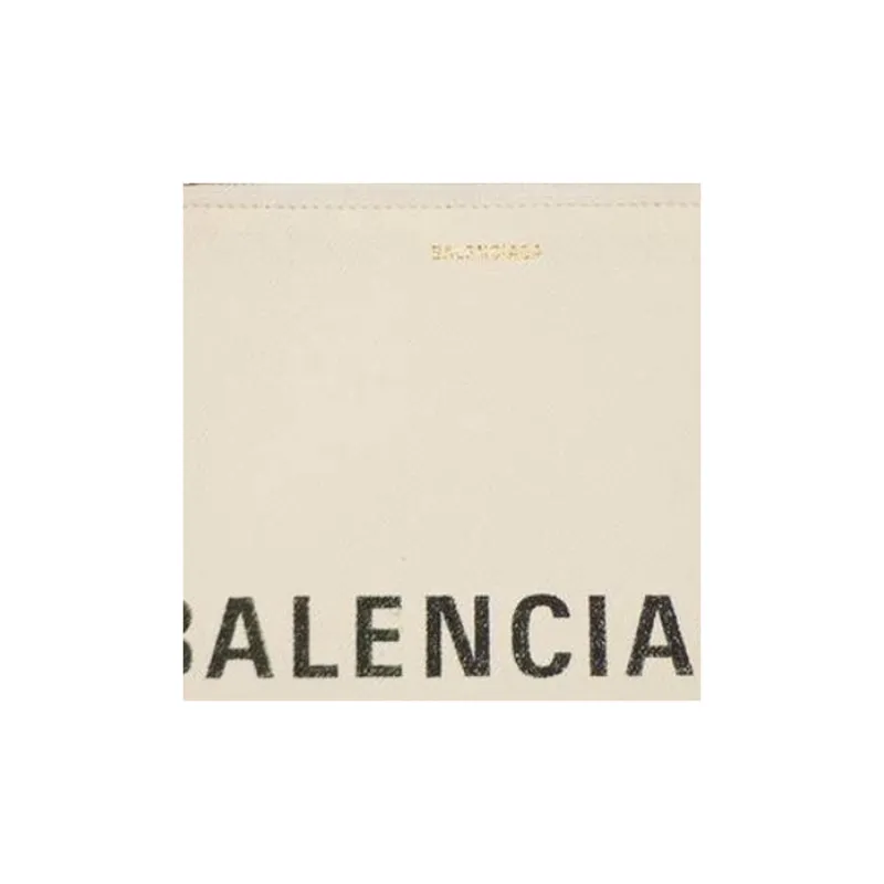 Balenciaga Grained Calfskin Clutch Women's Cream-2