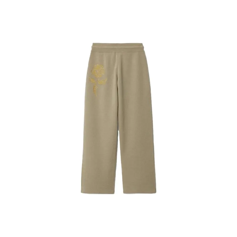 Burberry FW23 Knitted Sports Pants Women's Lime Gray Stone-1