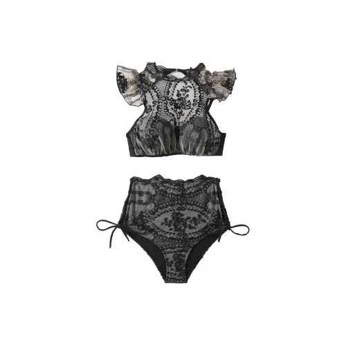 Zhou Xi'er Two-Piece Swimsuits Women's Dark Brown