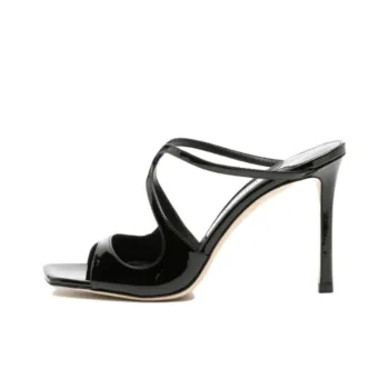 Jimmy Choo Anise 95mm Cut-out Patent Mules