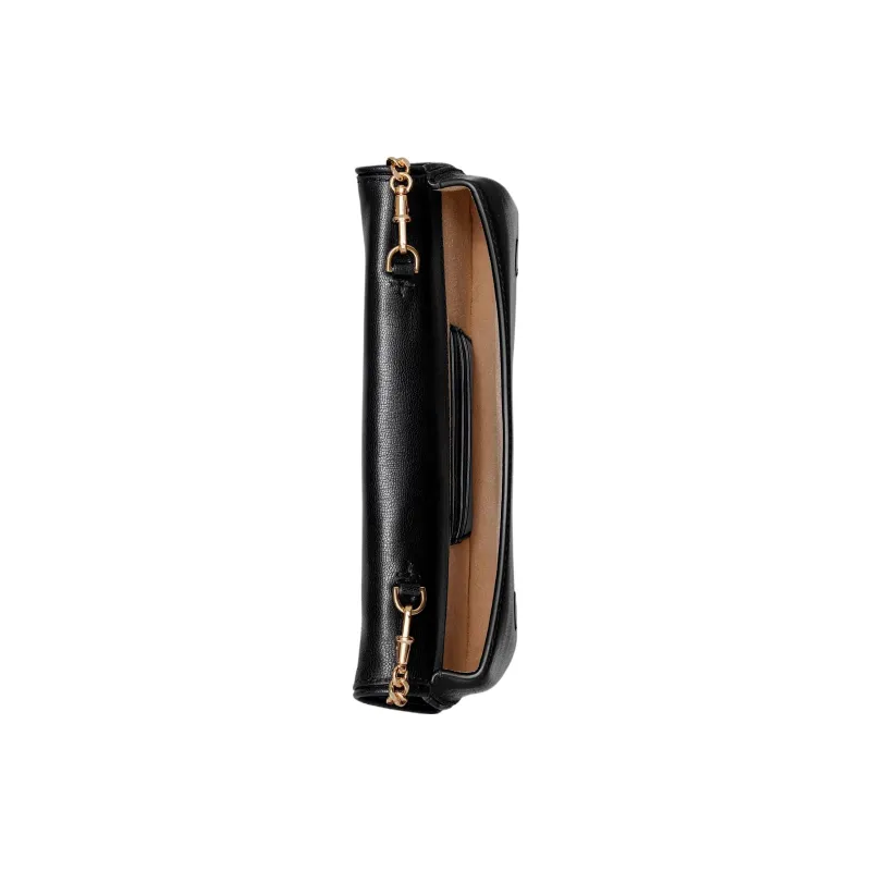TORY BURCH Crocodile Embossed Leather One Shoulder Clutch Regular Women's Black-5
