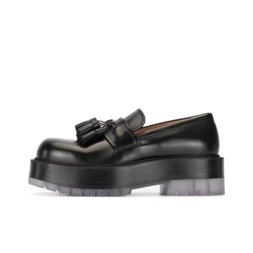 Bottega Veneta The Stilt Tasselled Platform Leather Loafer Black