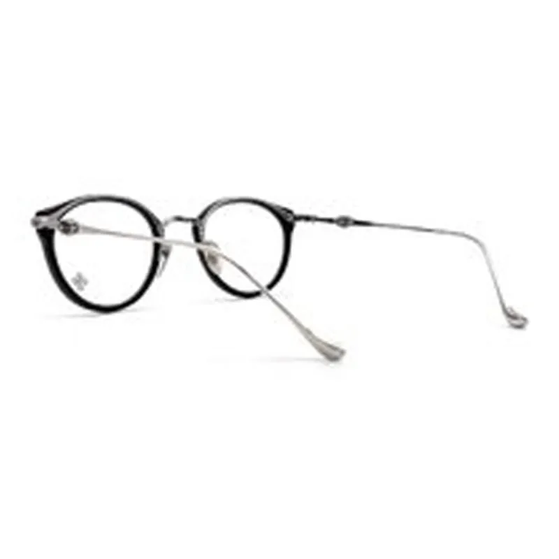 Chrome Hearts Irregular Shape Eyeglass Frames Unisex Black Silver-2