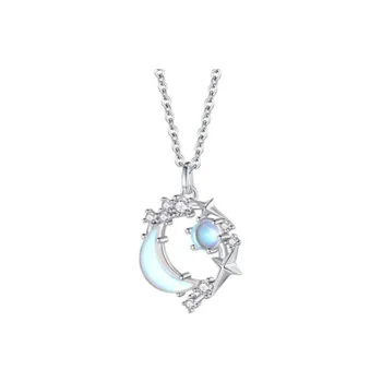 GIMK 925 Sterling Silver Jade Necklaces Women's Colored Glaze