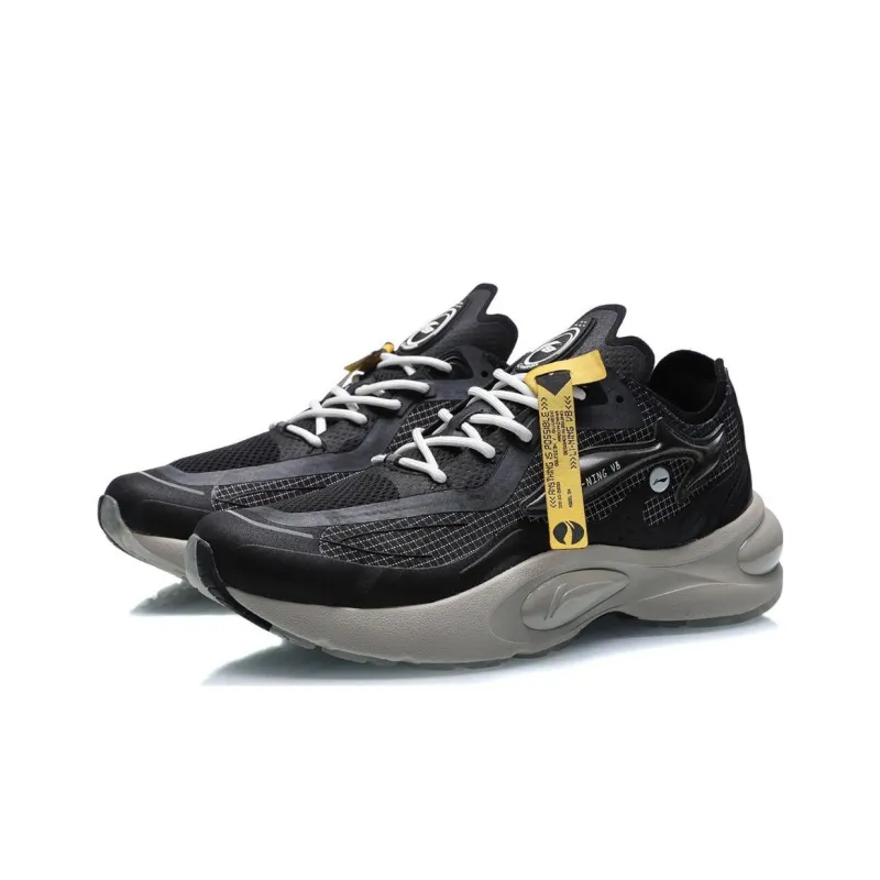 PFW X LiNing V8 1.5 Men's Running Shoes - Black/Gray-2