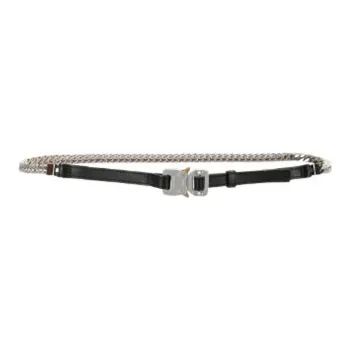 1017 ALYX 9SM Chain Leather Leather Belts Men's Black