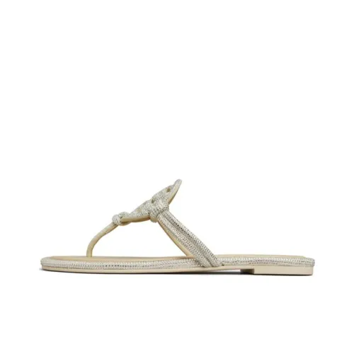 TORY BURCH Miller Crystal-embellished Flip Flips