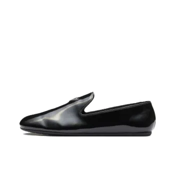 PRADA Triangle logo Patent finish Loafers