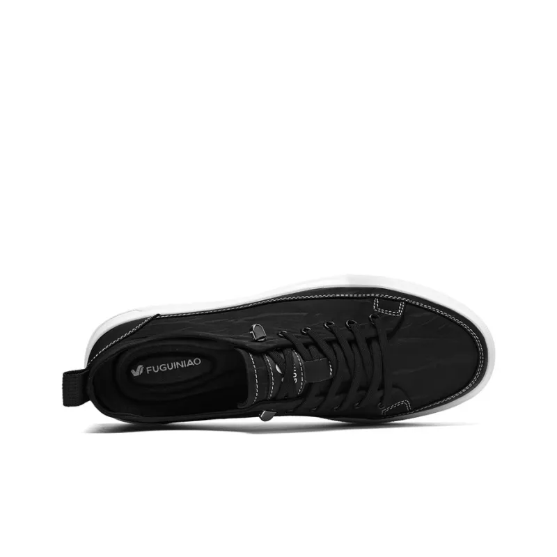 Rich Birds Anti Slip Wear Resistant Low Top Skateboard Shoes Men's Black-2