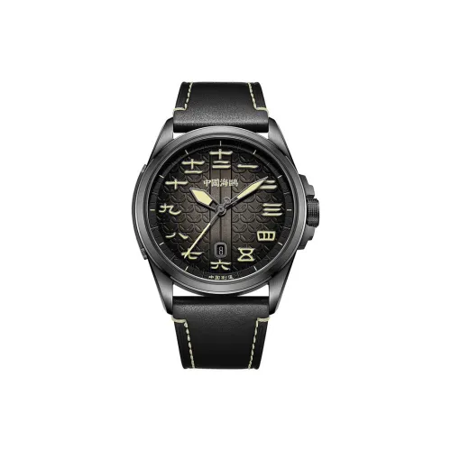 Sea Gull Automatic Mechanical Movement Genuine Leather Strap Chinese Watches Men's Watches Black Dial 819.27.1058H