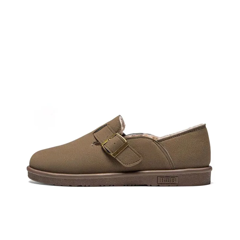 RENBEN Warm And Wear Resistant Low Top Casual Shoes Women's Brown Green-0