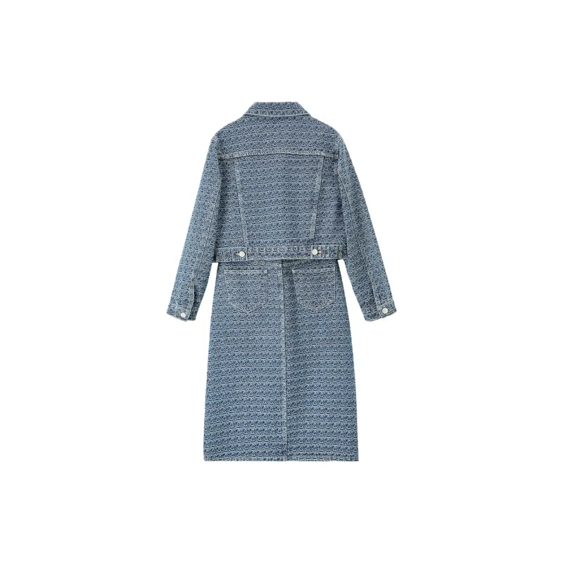 SENTUBILA Casual Suit Women's Denim Dark Blue-1