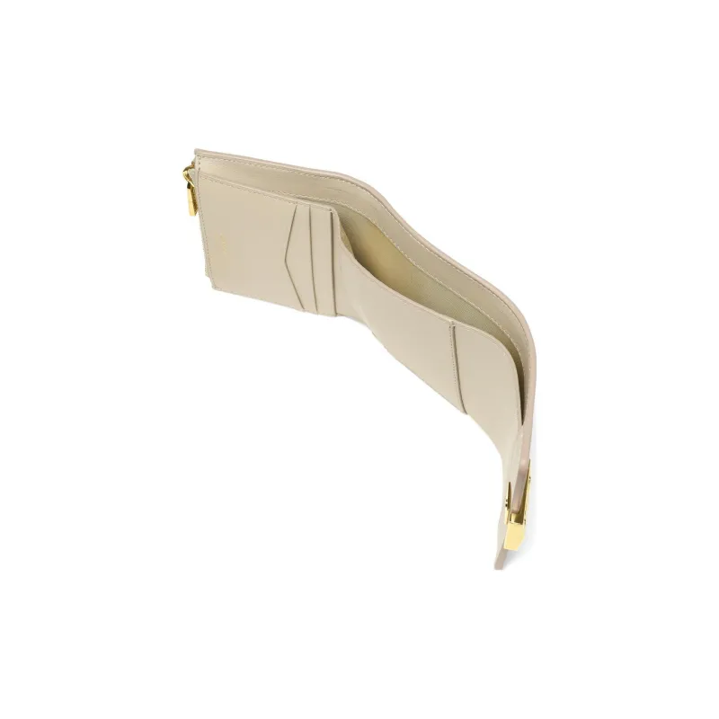GIVENCHY 4G Logo Grained Calfskin Wallet Women's Beige-4