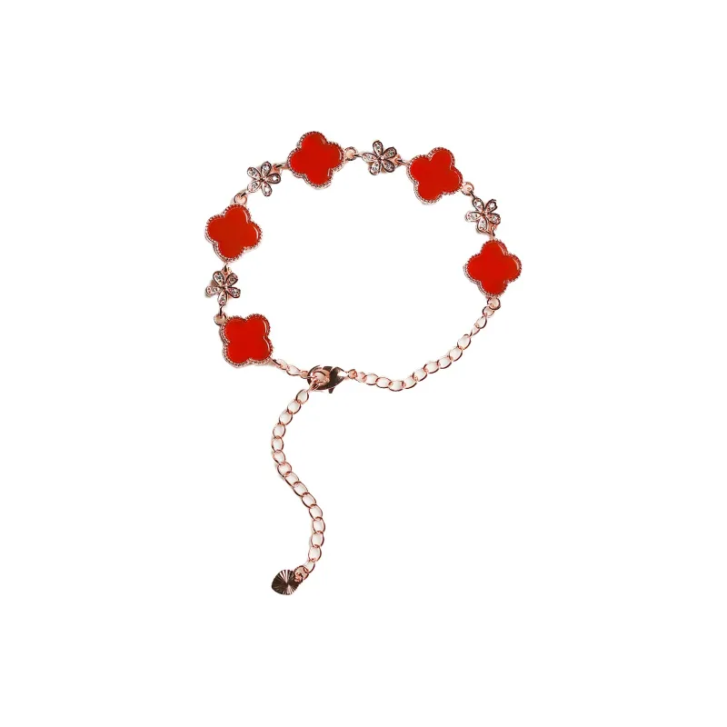 Artisan Lock Heart Jade Red Agate Jade Bracelets Women's Agate-0