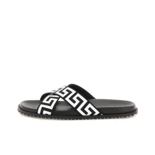 FANSIZHE Odor Resistant Slide Slippers Men's Black White