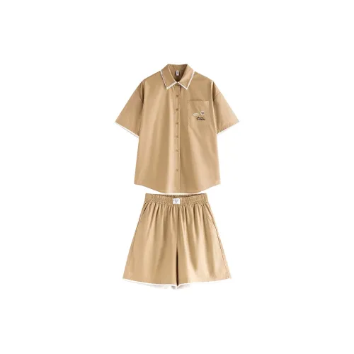 Initial language Casual Suits Women's Khaki